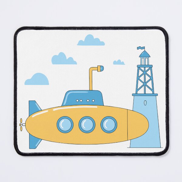 Item preview, Submarine near a research station doodle illustration designed and sold by rasagamastore.