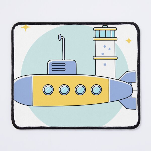 Item preview, Submarine near a research station doodle illustration designed and sold by rasagamastore.