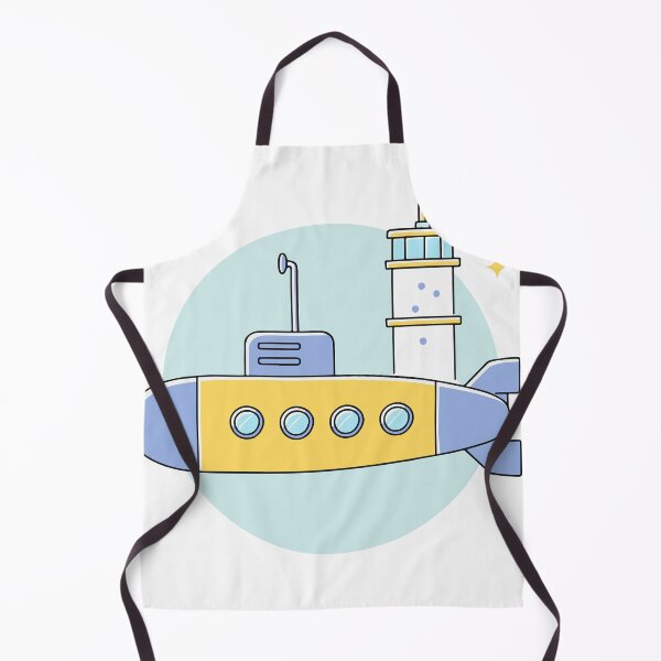 Item preview, Submarine near a research station doodle illustration designed and sold by rasagamastore.