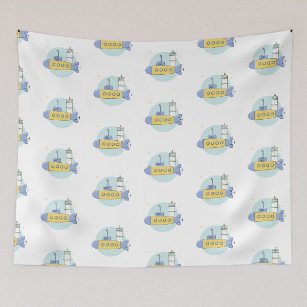 Item preview, Submarine near a research station doodle illustration designed and sold by rasagamastore.