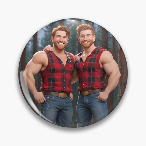 Artikelvorschau, BrawnyAi Lumberlandias 3D-Holzfäller-Rothaariges Paar entworfen und verkauft von BrawnyAi.