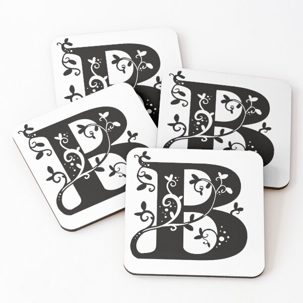 Item preview, Black Capital Letter B With Vines designed and sold by Victoria Lehnard.