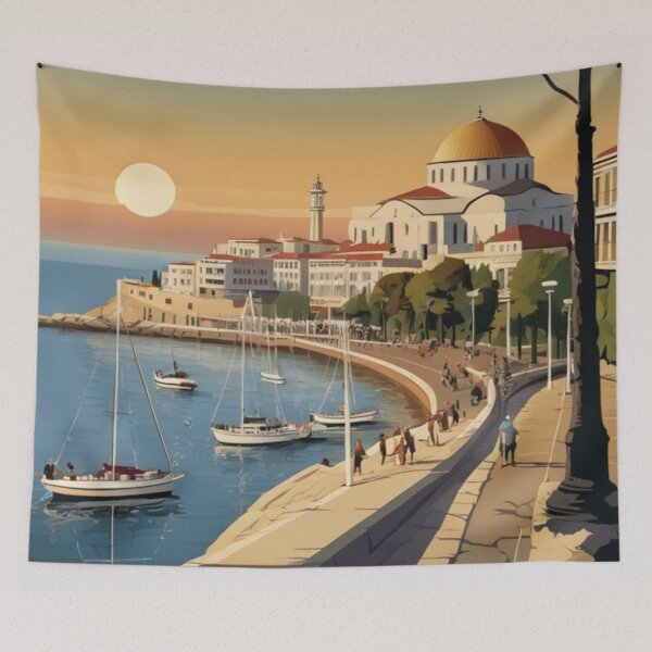Item preview, 042 Vintage Thessaloniki, Greece Poster Design designed and sold by Alexis Art Collection.