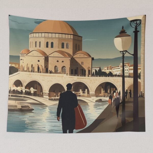 Item preview, 043 Vintage Thessaloniki, Greece Poster Design designed and sold by Alexis Art Collection.