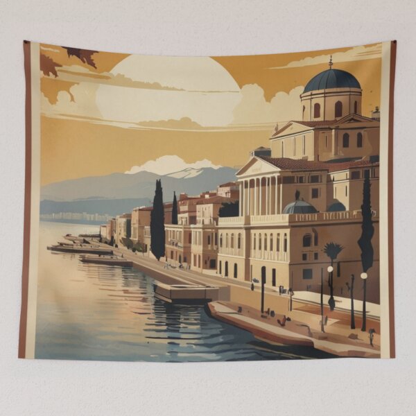 Item preview, 044 Vintage Thessaloniki, Greece Poster Design designed and sold by Alexis Art Collection.