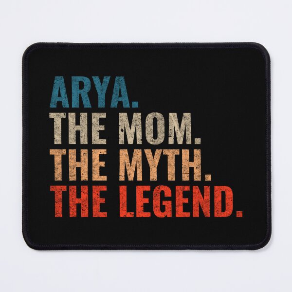 Item preview, Arya The Mom The Myth The Legend Arya Name Retro 70s distress designed and sold by Teelogic.