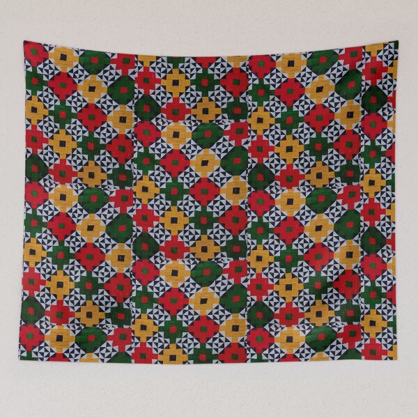 Item preview, Sindhi Rilli Design - Ralli - Relhi Art From Sindh. Ralli colorful wall Hanging. Sindhi Quilt Design Art Piece. designed and sold by TheNatureTalent.