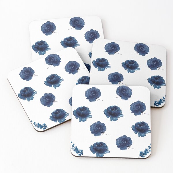 Item preview, Watercolor blue roses designed and sold by Marty Party .
