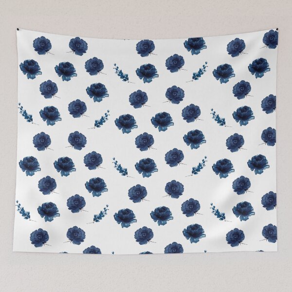 Item preview, Watercolor blue roses designed and sold by Marty Party .