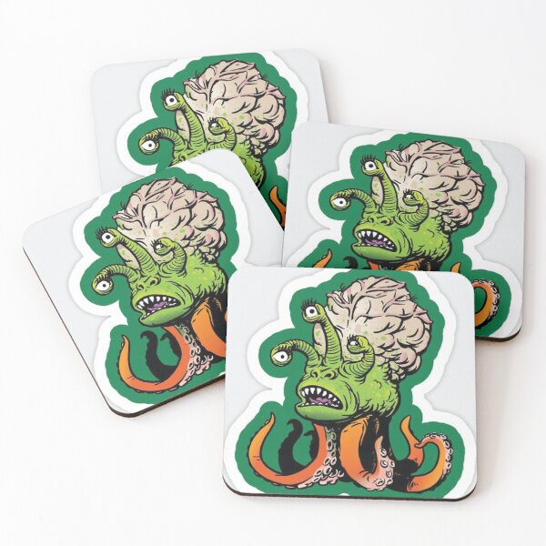 Item preview, Brainy Tentacle Alien with Triple Eyes Cartoon	 designed and sold by thrasherbald.