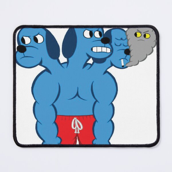 Item preview, Triple-Headed Dog with Cartoon Muscles designed and sold by thrasherbald.