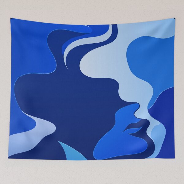 Item preview, Abstract Blue Contours designed and sold by alex-yars.
