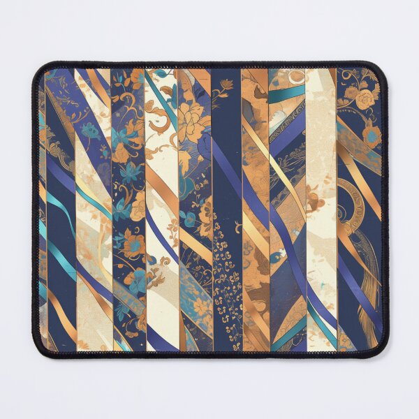 Item preview, Blue & Golden Ribbons | Seamless designed and sold by Unrooted.