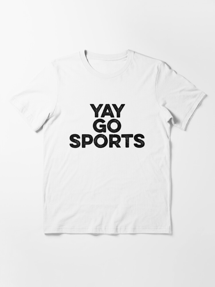 Womens Yay Go Sports! Funny Sports V-Neck T-Shirt