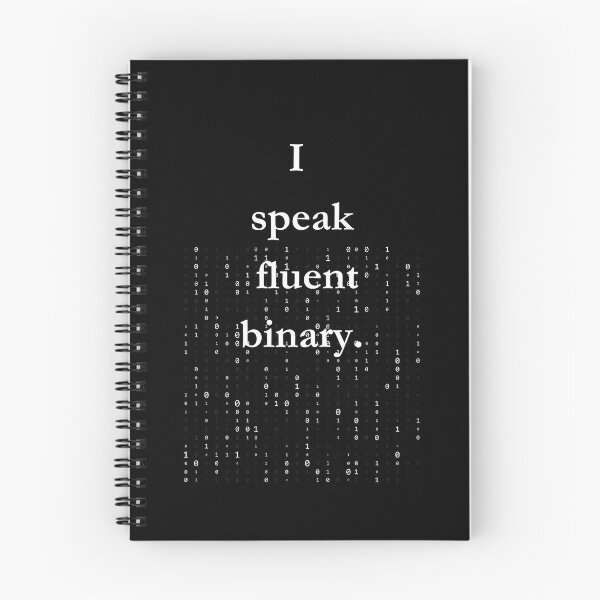 Item preview, I speak fluent binary. Classic Black Tee designed and sold by GeekySexyCool.