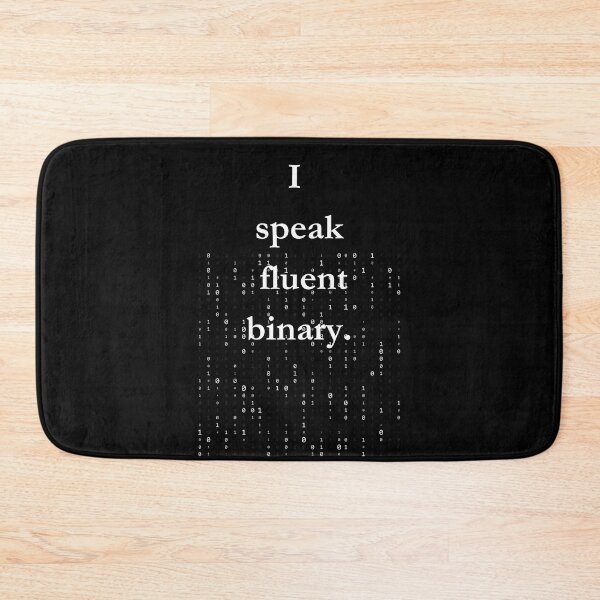 Item preview, I speak fluent binary. Classic Black Tee designed and sold by GeekySexyCool.
