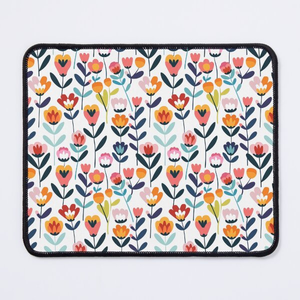Aperçu de l'œuvre Retro Bloom – Motif floral ludique aux couleurs vives créée et vendue par MindFulStudios.
