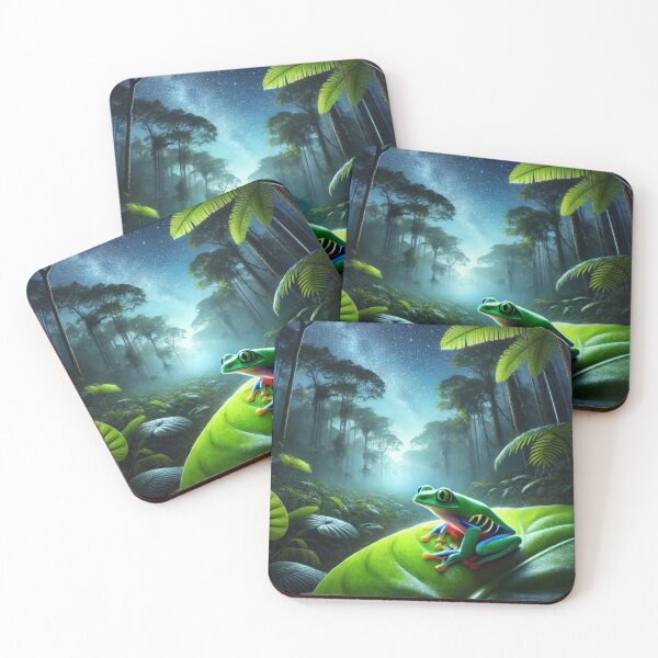 Item preview, Green Tree Frog in Madagascar Jungle designed and sold by NocturnalNook.