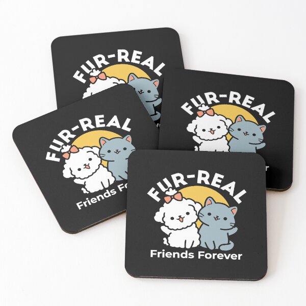 Item preview, Fur-Real Friends Forever | Cute Cat & Dog Duo Design designed and sold by Trio-in-Forest.