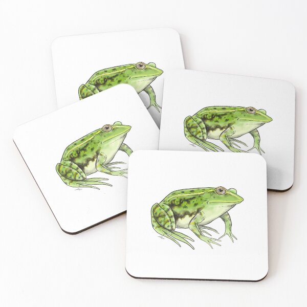 Item preview, Illustration of a green frog designed and sold by lucamendieta.