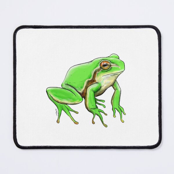 Item preview, Illustration of a green frog designed and sold by lucamendieta.