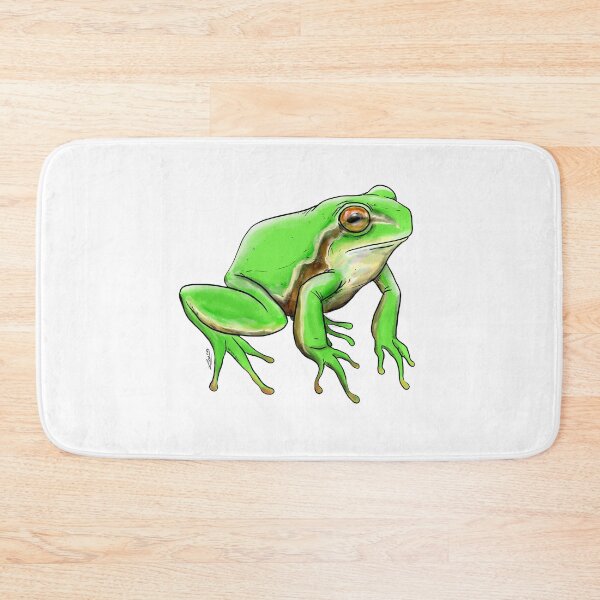 Item preview, Illustration of a green frog designed and sold by lucamendieta.