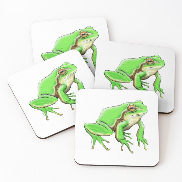 Item preview, Illustration of a green frog designed and sold by lucamendieta.