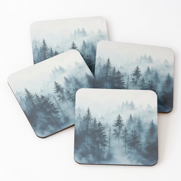 Item preview, Foggy Forest Art, Watercolor Wall Art designed and sold by NicolasGlowArt.