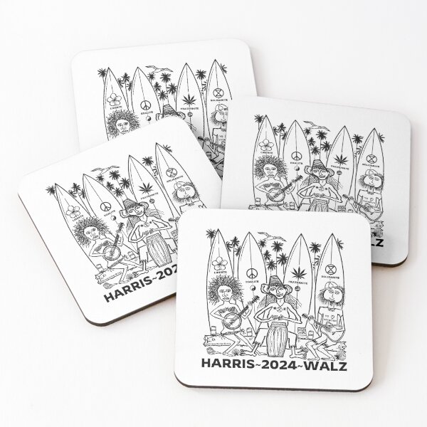 Item preview, HARRIS~2024~WALZ ~ BONGO ~ 3 SURFERS ~ (CNVA-43) designed and sold by RodeoMalibu.