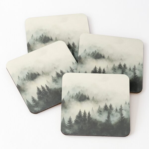 Item preview, Foggy Forest Landscape designed and sold by NicolasGlowArt.