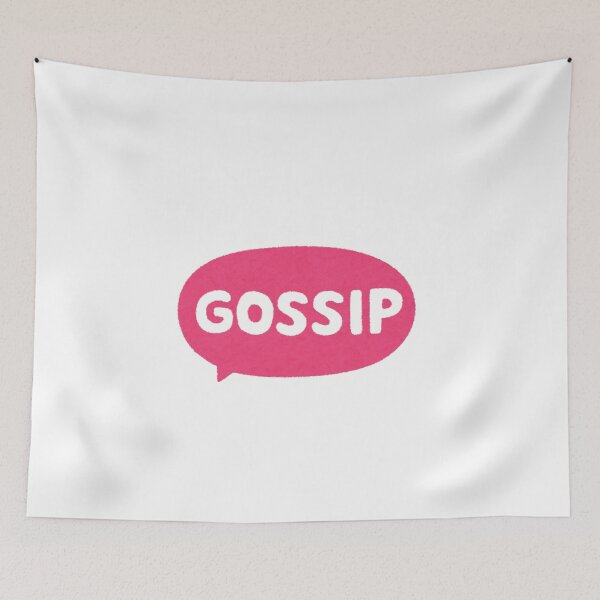 Item preview, Pink speech bubble with gossip text designed and sold by CapriCreatives.