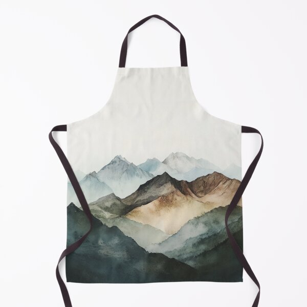 Item preview, Watercolor Mountains Design, Landscape Wall Art designed and sold by NicolasGlowArt.