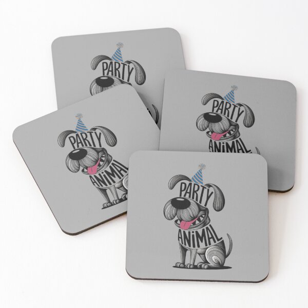 Item preview, "Cartoon Dog Wearing a Party Hat with 'Party Animal' Text Design" designed and sold by love3617.