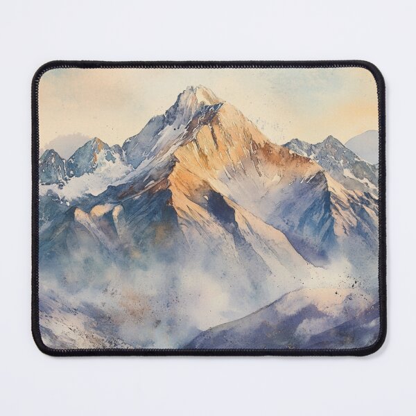 Item preview, Mountains Watercolor Landscape, Wall Art designed and sold by NicolasGlowArt.