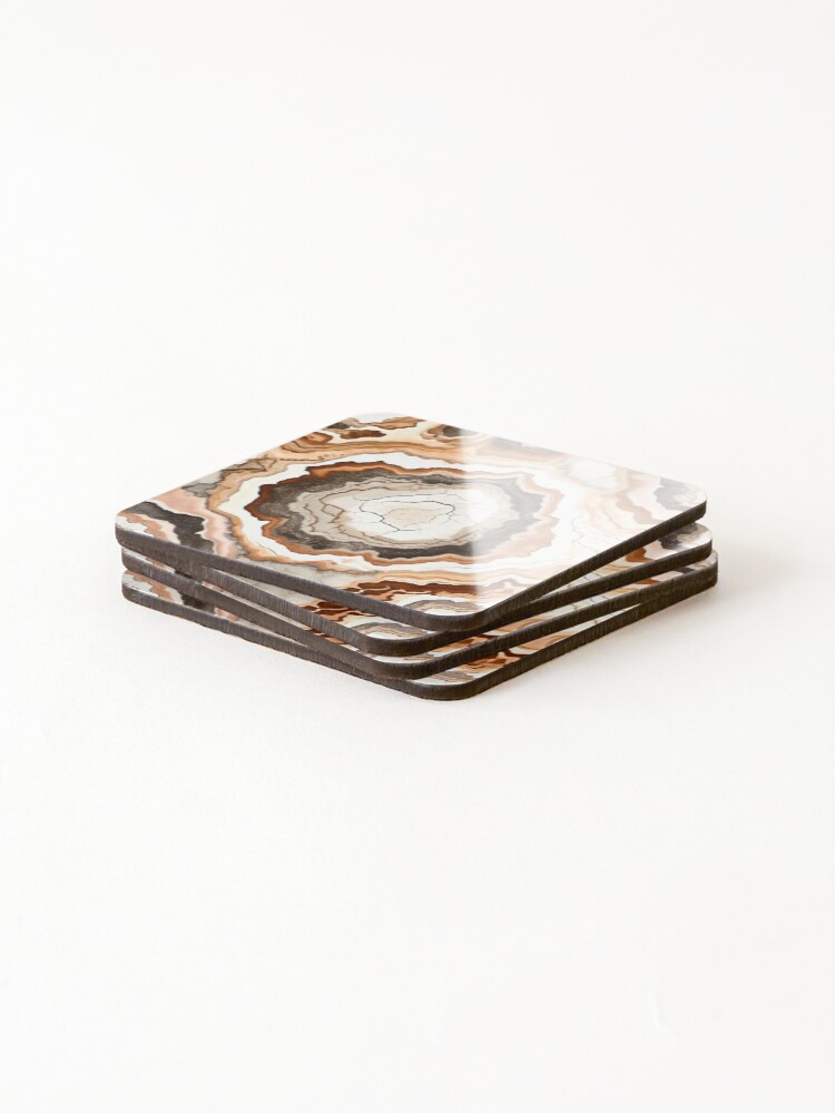 Thumbnail 4 of 5, Coasters (Set of 4), Rustic Earth Geode Pattern designed and sold by BirdsnStuff.