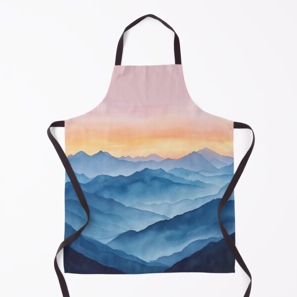 Item preview, Watercolor Mountaind Design, Mountains Landscape designed and sold by NicolasGlowArt.