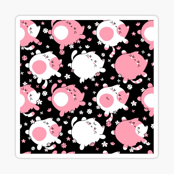 Item preview, Cute Cat Cartoon Seamless Pattern  designed and sold by iventi.
