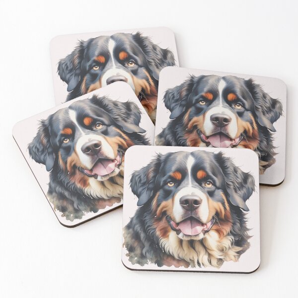 Item preview, bernese mountain dog face designed and sold by Playful Strokes pom@pom.