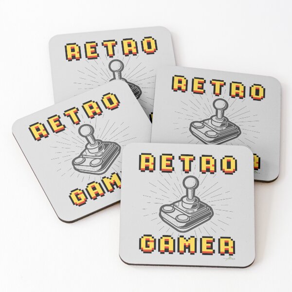Item preview, Retro Gamer With Joystick Sticker T-Shirt 01 designed and sold by OuterShellUK.