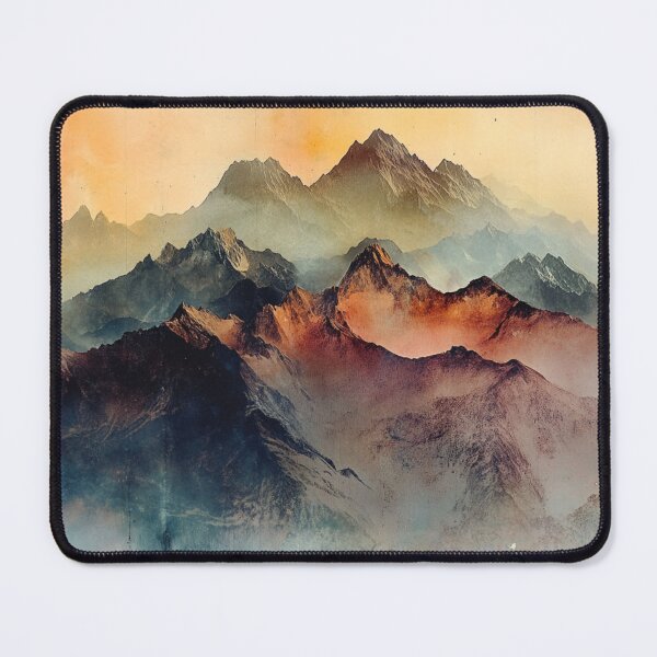Item preview, Colorful Watercolor Mountians Landscape designed and sold by NicolasGlowArt.