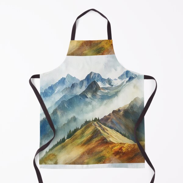 Item preview, Colorful Mountains Design Watercolor, Wall Art designed and sold by NicolasGlowArt.