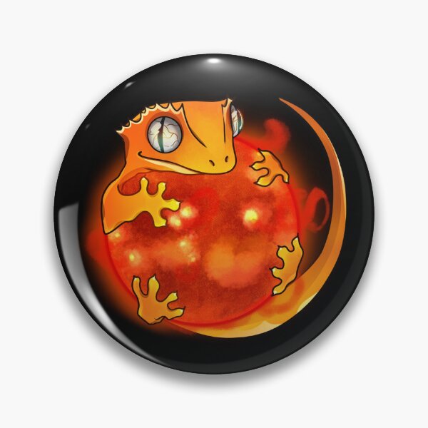 Item preview, SPACE CRESTED GECKO - SUN (PATTERNLESS RED) designed and sold by terra-coven.