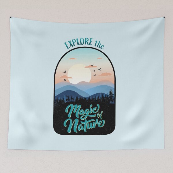 Item preview, Nature's Magic Adventure Outdoor Mountains Sunset Hiking designed and sold by Sandra Brezina.