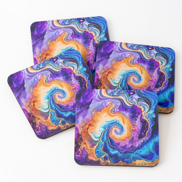Item preview, Bold Cosmic Geode Swil Watercolor designed and sold by BirdsnStuff.