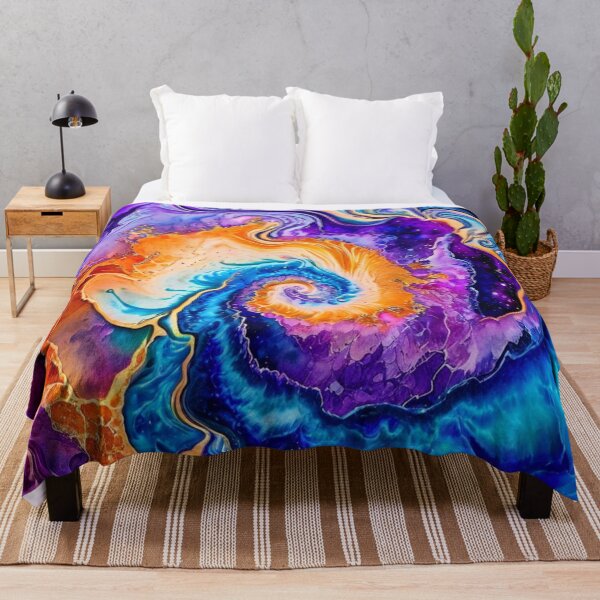Item preview, Bold Cosmic Geode Swil Watercolor designed and sold by BirdsnStuff.