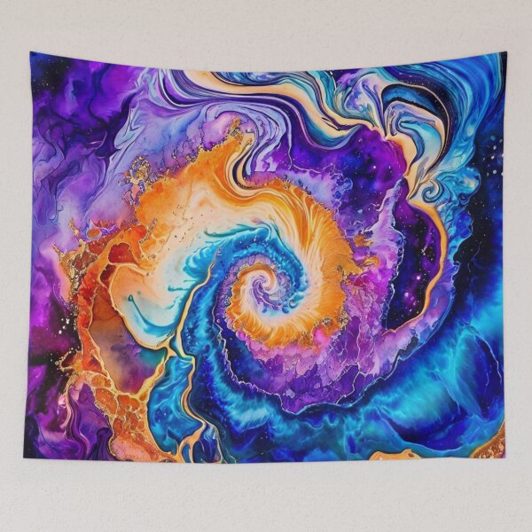 Item preview, Bold Cosmic Geode Swil Watercolor designed and sold by BirdsnStuff.
