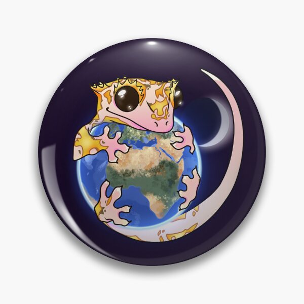 Item preview, SPACE CRESTED GECKO - EARTH (PATIENT ZERO) designed and sold by terra-coven.