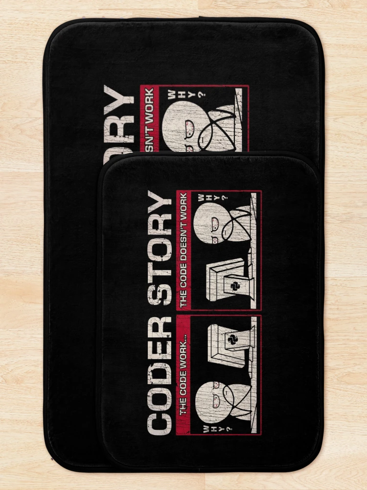Thumbnail 5 of 6, Bath Mat, Meme Programmer - Code Works Why Computer Science designed and sold by UnlimiteeLLC.