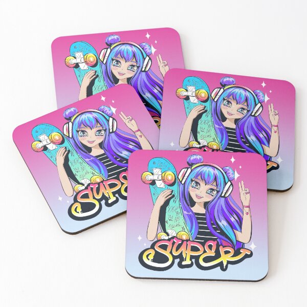 Item preview, Anime Skate Girl, Skateboarding Girl, Skate, Sk8 designed and sold by Skateboard-Art.