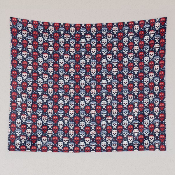 Item preview, Red White and Blue Skulls designed and sold by thewandswant.
